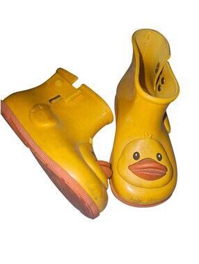 Mini Melissa Yellow Duck Kids Rain Boots